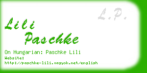 lili paschke business card